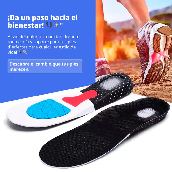 Alivia el dolor de pies y piernas - Plantillas de Gel Ortopédicas Unisex